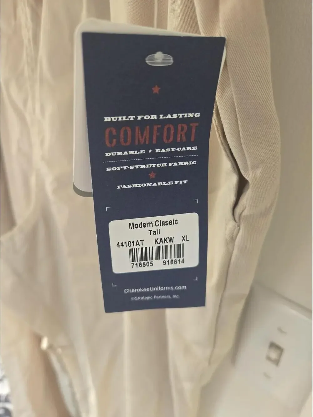 New Cherokee Uniforms Khaki Scrub Pants Modern Classic Tall XL - Picture 2 of 5